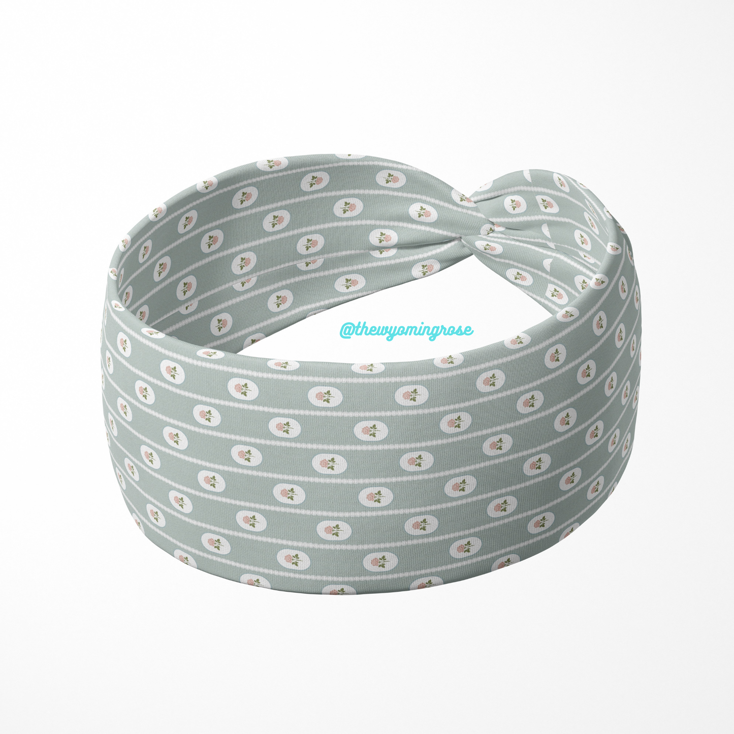 Oval Floral Toile Headband