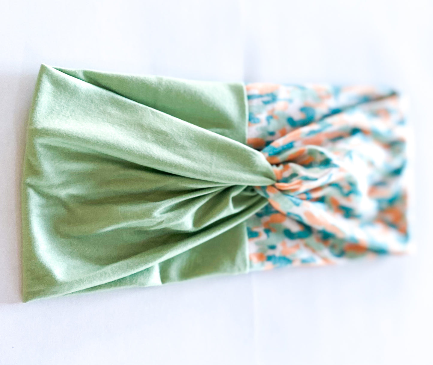 Camo Tennessee Teal/Solid Sage Headband