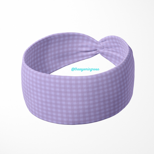 Plaid Lilac Headband