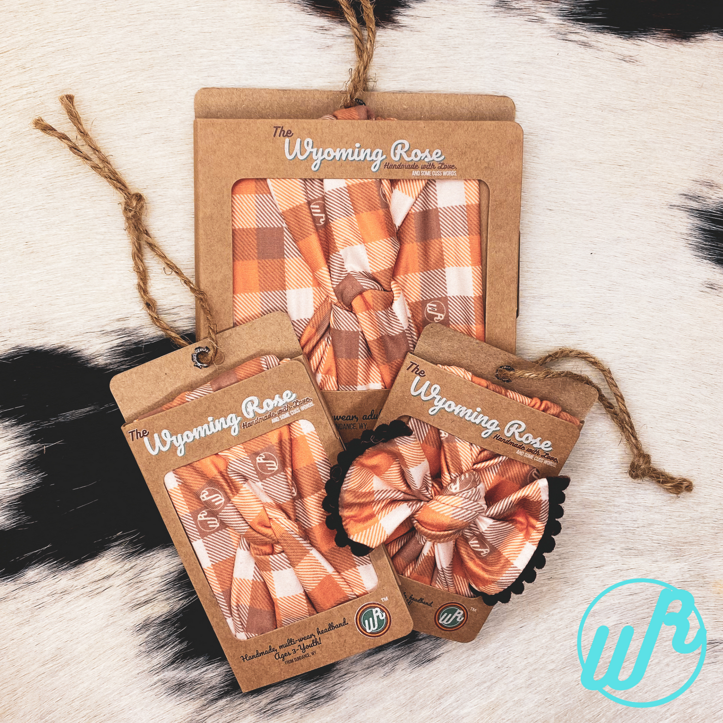 Plaid Pumpkin Fall Headband