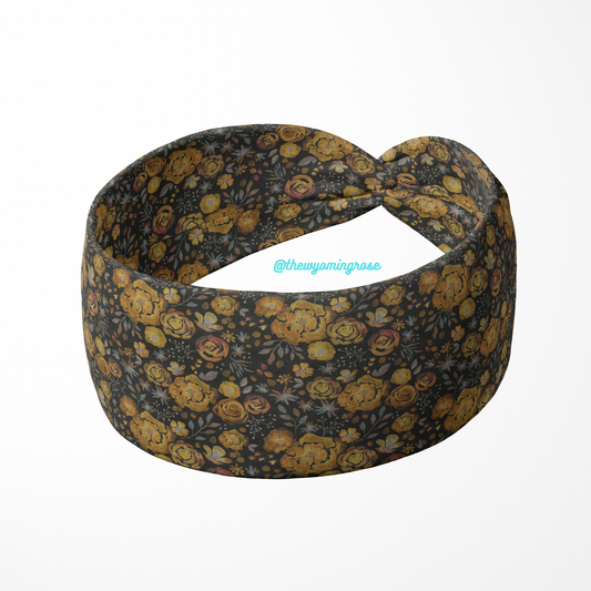 Faded Mustard Floral Headband