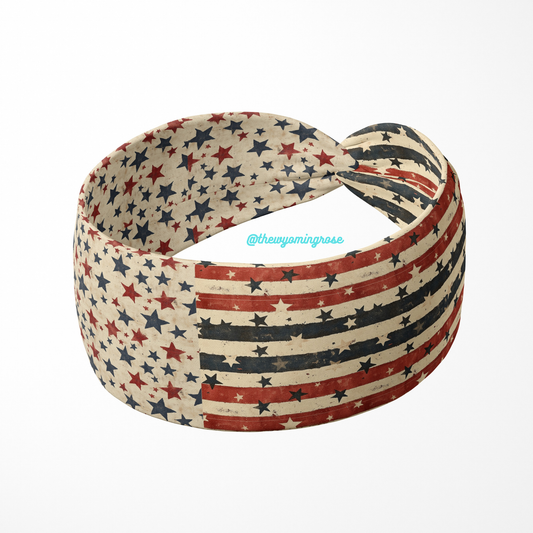 Distressed Flag Headband