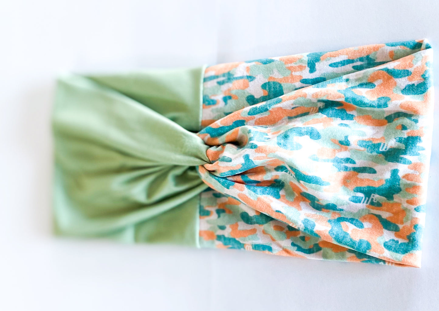Camo Tennessee Teal/Solid Sage Headband