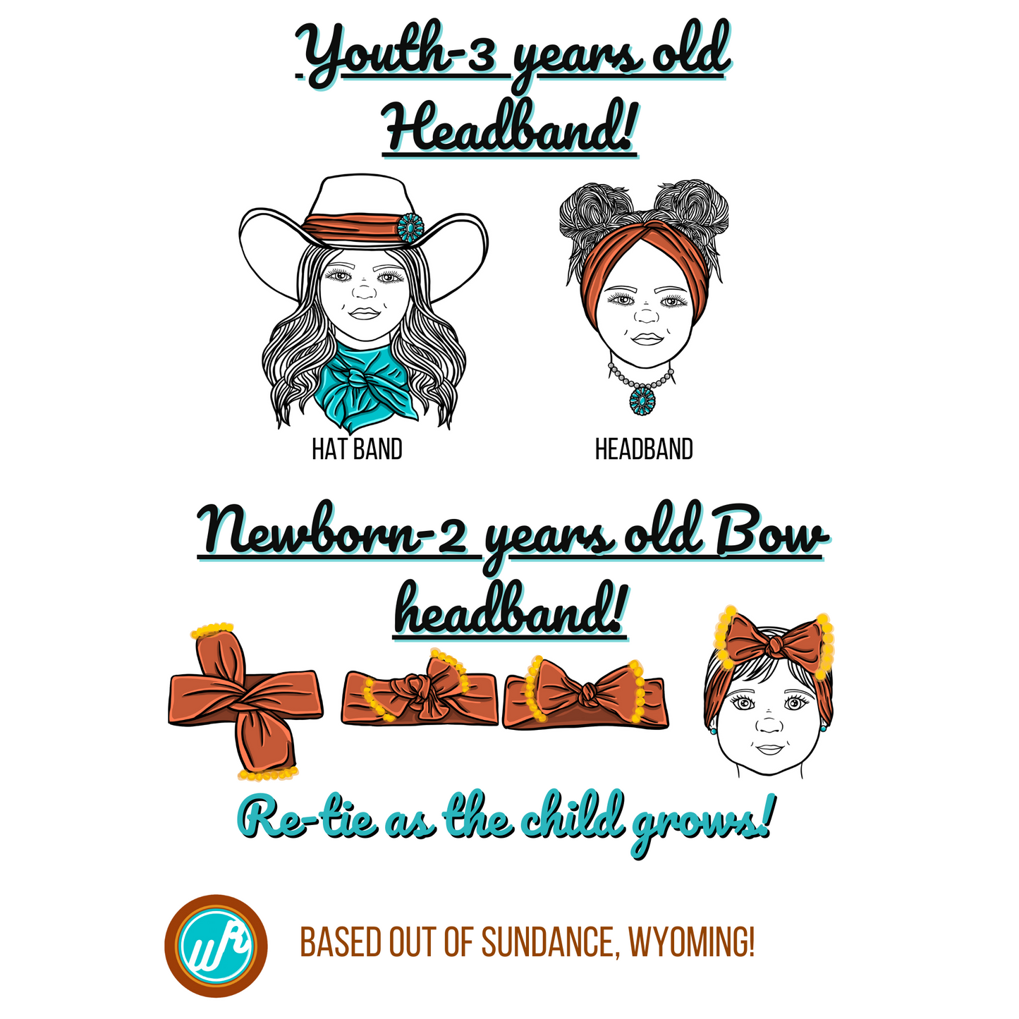 Plaid Teal and Brown Headband