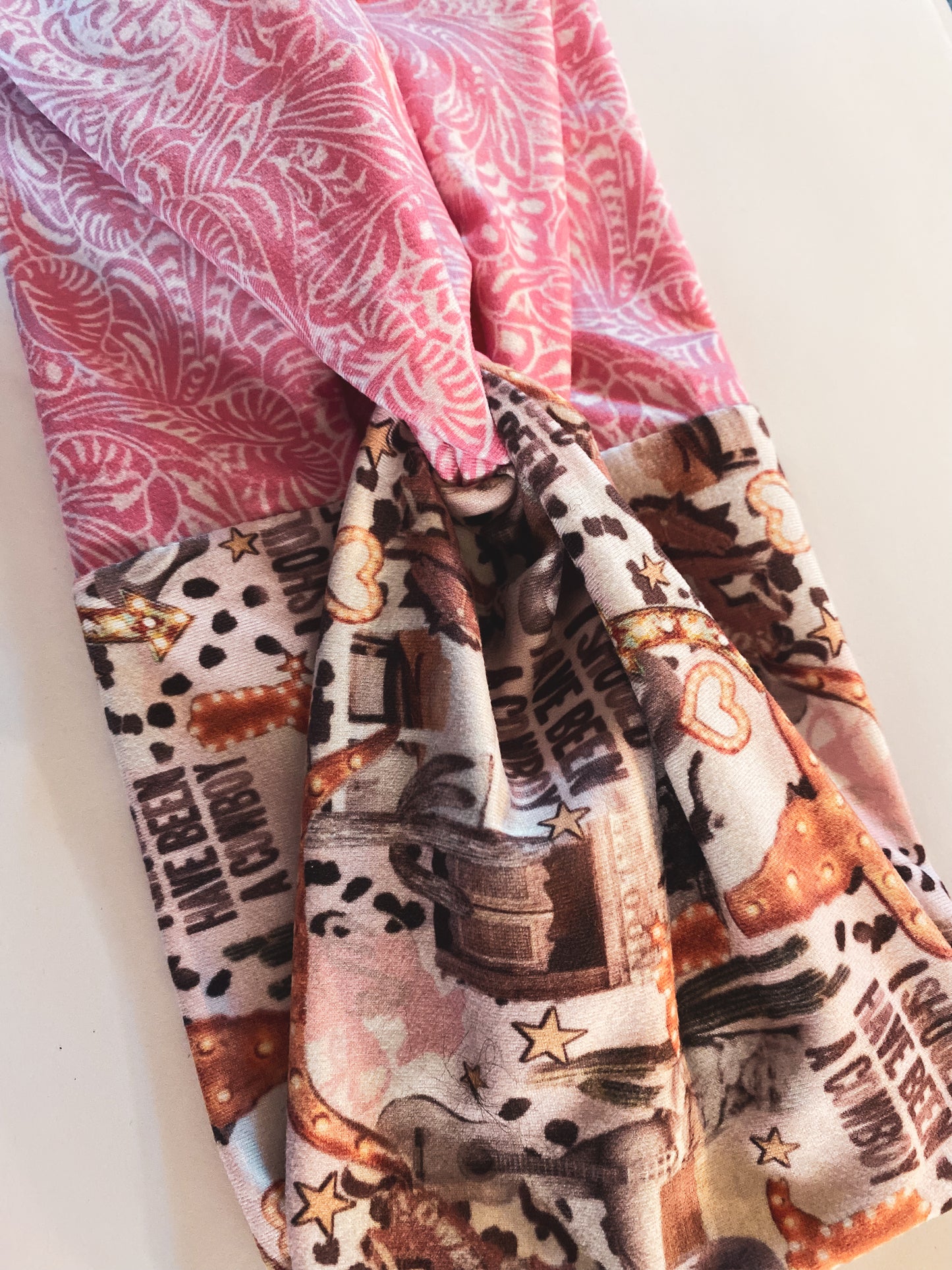 Pink Tooled Leather/I Should Have Been A Cowboy Headband