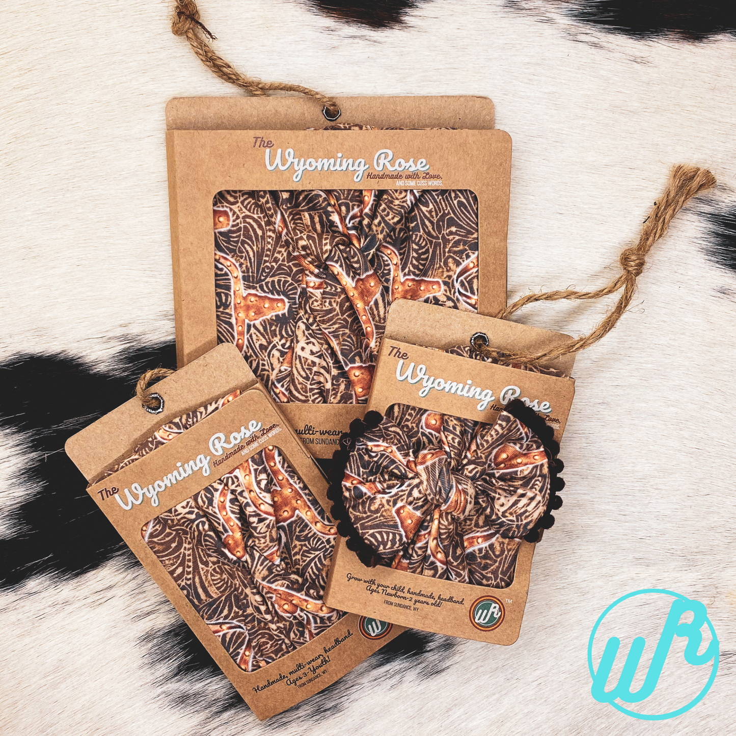 Neon Longhorn/Pumpkin Plaid Headband