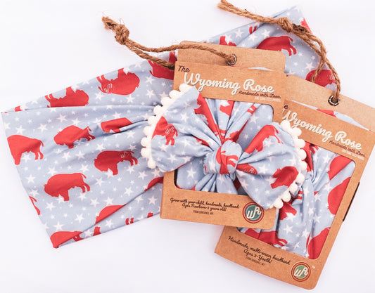 Patriotic Buffalo Headband
